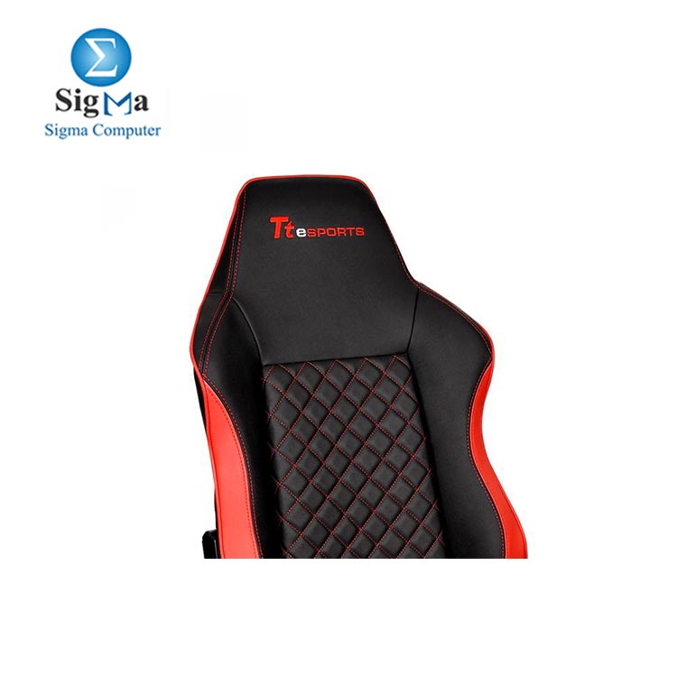 Thermaltake Tt eSPORTS GTComfort C500 Big Tall Racing Bucket Seat Style Ergonomic Gaming Chair Black RED