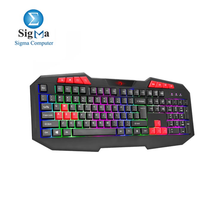 MARVO K602 Gaming Keyboard Rainbow Backlight 112 Keys Wired Membrane Keyboard