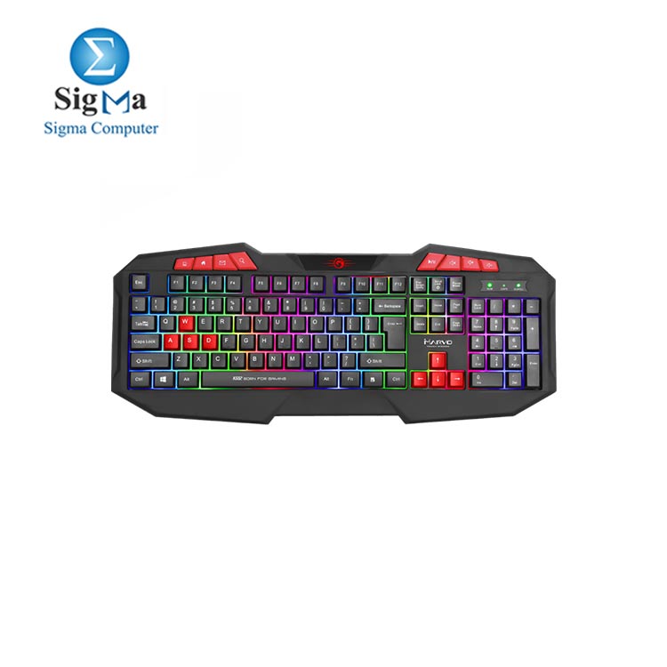 MARVO K602 Gaming Keyboard Rainbow Backlight 112 Keys Wired Membrane Keyboard