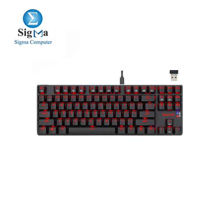 Redragon K590 Wired   Wireless Mechanical Gaming Keyboard RED LED Backlit Compact Cherry Red Equivalent Switches