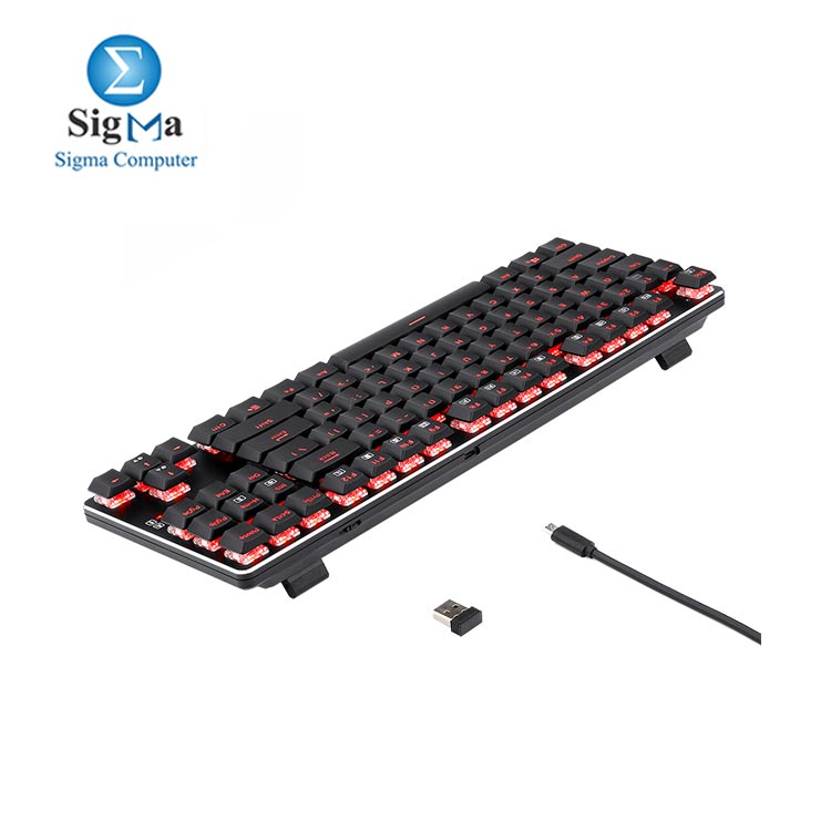 Redragon K590 Wired / Wireless Mechanical Gaming Keyboard RED LED Backlit Compact Cherry Red Equivalent Switches