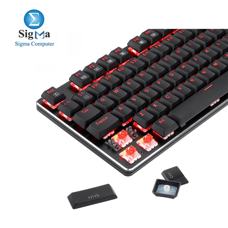 Redragon K590 Wired / Wireless Mechanical Gaming Keyboard RED LED Backlit Compact Cherry Red Equivalent Switches