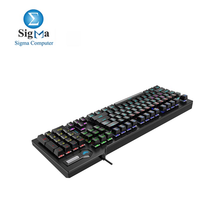 AULA F2063 Keyboard Gaming Multimedia Mechanical – RGB Macro Software Blue Switch