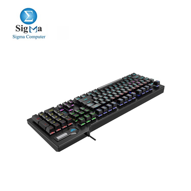 AULA F2063 Keyboard Gaming Multimedia Mechanical     RGB Macro Software Blue Switch