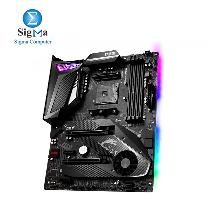 MSI MPG X570 GAMING PRO CARBON WIFI Motherboard Mystic Light RGB (AMD AM4, DDR4, PCIe 4.0, SATA 6Gb/s, M.2, USB 3.2 Gen 2, AX Wi-Fi 6, HDMI, ATX) 