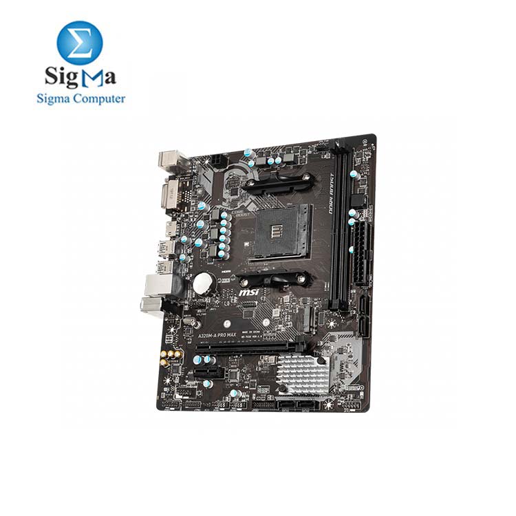 MSI A320M Pro Max AMD AM4 Micro ATX DDR4-SDRAM Motherboard