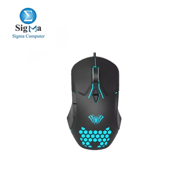 AULA F809 Backlit Gaming Mouse Macro Programming 7 Button 3200DPI Adjustable Wired USB