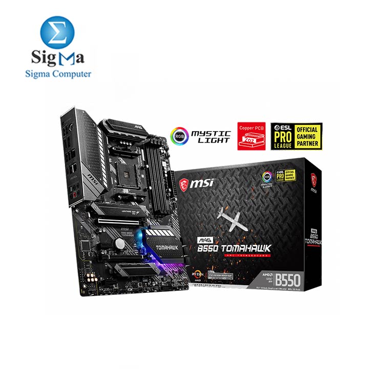 MSI MAG B550 TOMAHAWK Gaming Motherboard (AMD AM4, DDR4, PCIe 4.0