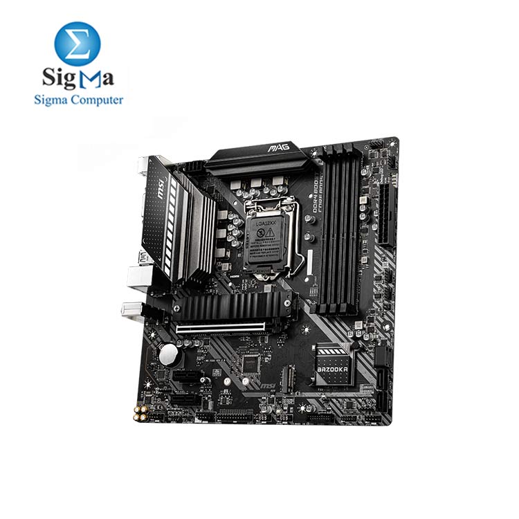 MSI MAG B460M Bazooka Gaming Motherboard  mATX  10th Gen Intel Core  LGA 1200 Socket  DDR4  Dual M.2 Slots