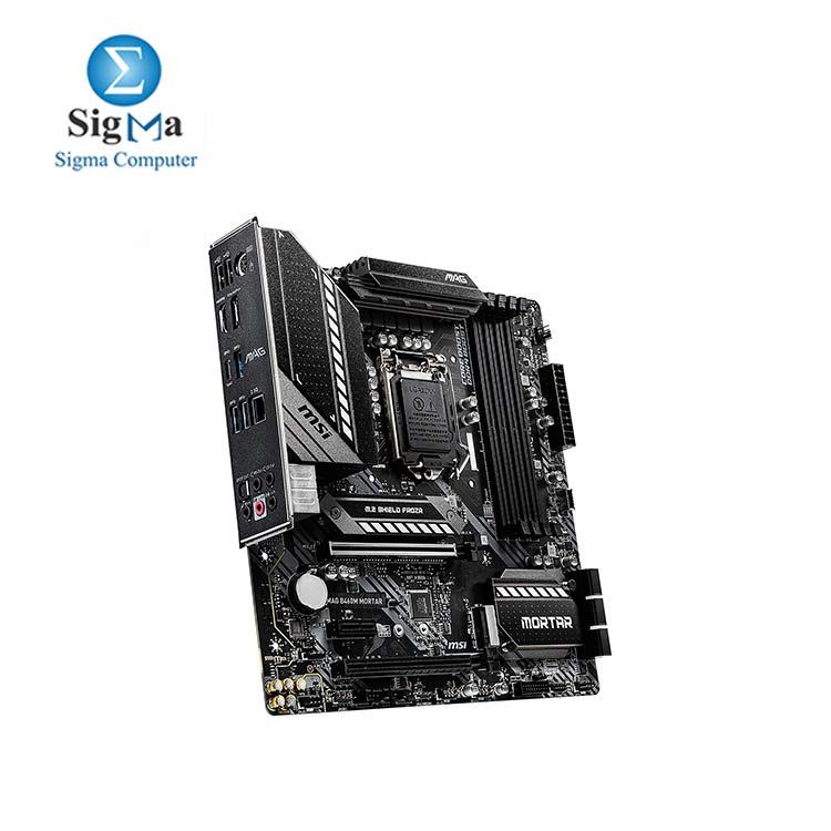 MSI MAG B460M Mortar Gaming Motherboard  mATX  10th Gen Intel Core  LGA 1200 Socket  DDR4  CFX