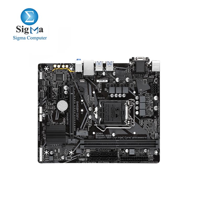 Gigabyte B460M D2V Motherboard 10th Gen PCIe Gen3 x4 M.2  Anti-Sulfur Resistor Ultra Durable Motherboard