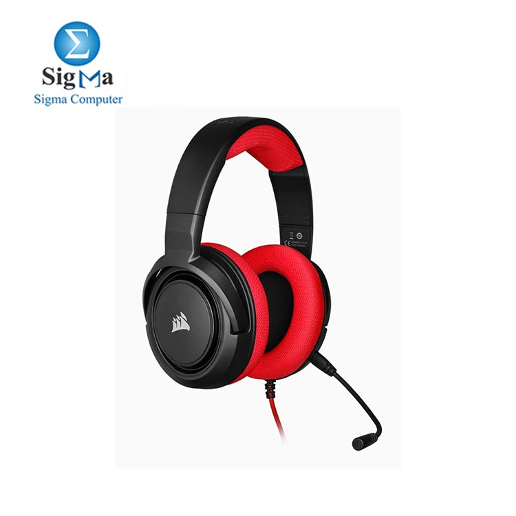 Corsair HS35 - Stereo Headset - Discord Certified - Memory Foam Earcups Red | 1175 EGP