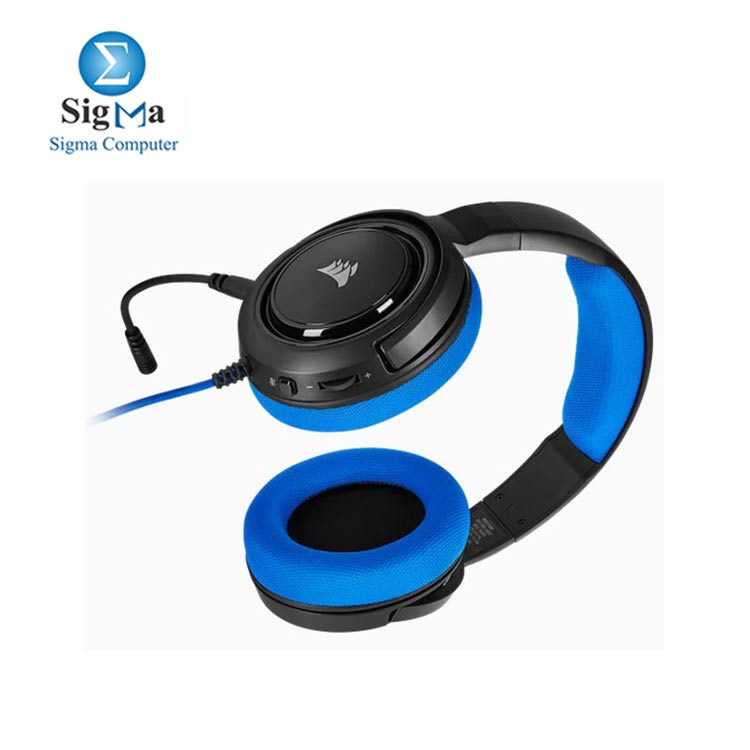  Corsair HS35 - Stereo Gaming Headset - Discord Certified - Memory Foam Earcups - BLUE