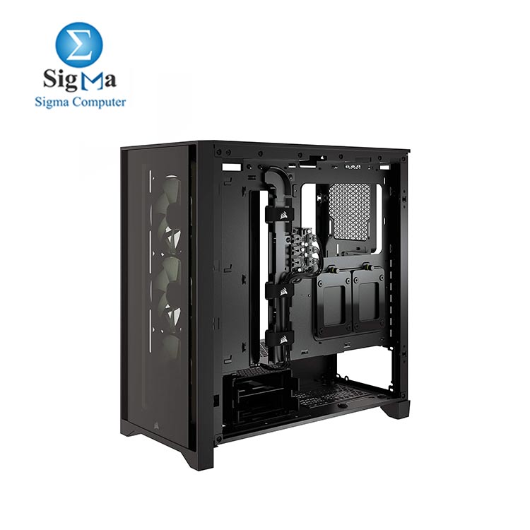 Corsair iCUE 4000X RGB Mid-Tower ATX PC Case - Black