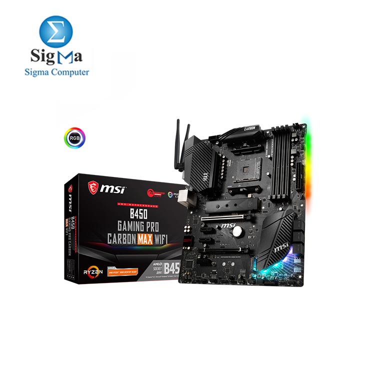 MSI B450 GAMING PRO CARBON MAX WIFI AM4 AMD B450 SATA 6Gb/s ATX AMD Motherboard