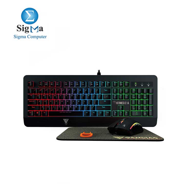 GAMDIAS Hermes E1A Mechanical Gaming Keyboard, Spill Resistant with Zeus E2 Optical Mouse and NYX E1 Mouse Mat