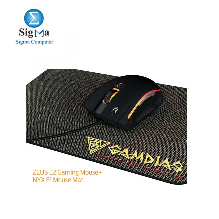 GAMDIAS Hermes E1A Mechanical Gaming Keyboard, Spill Resistant with Zeus E2 Optical Mouse and NYX E1 Mouse Mat