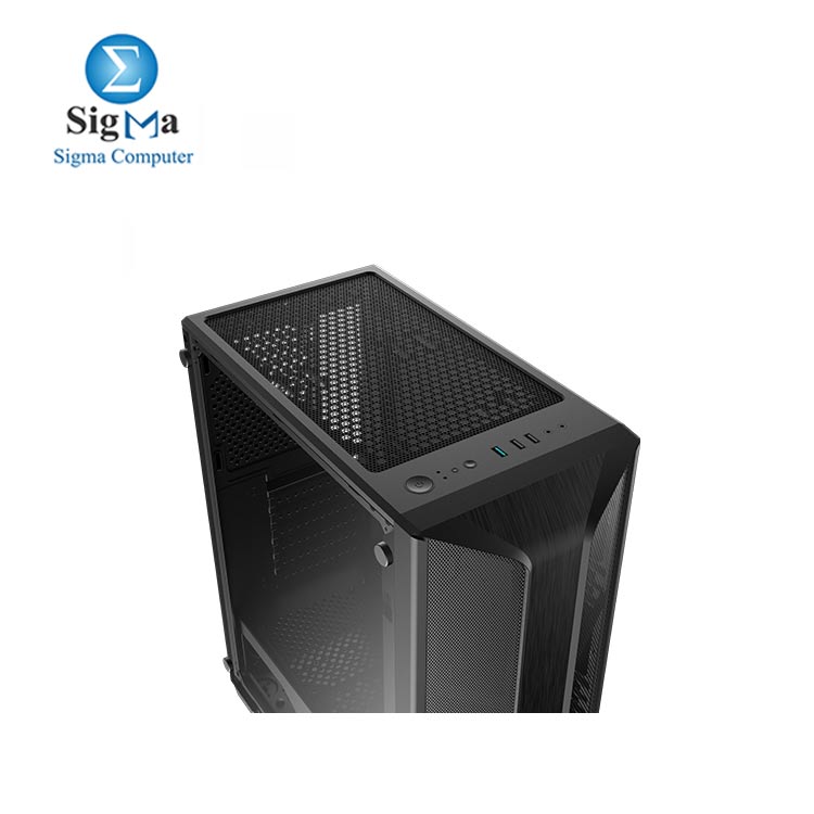  XIGMATEK TRIO GAMING MID TOWER CASE ATX, USB3.0x1+USB2.0x2, Meshed Grill FP & Left TG, 4PCS X20F Fan