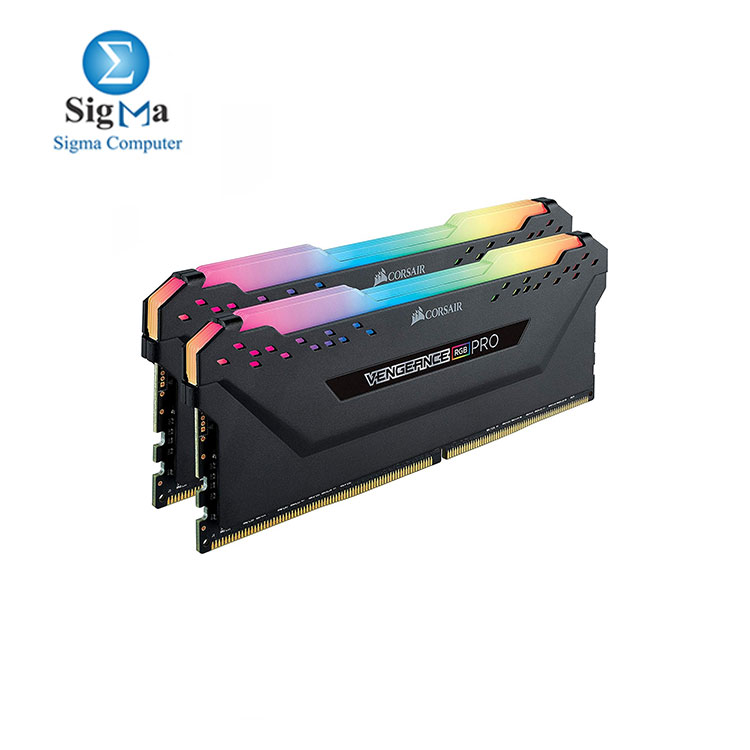 CORSAIR VENGEANCE RGB PRO 32GB (2 x 16GB) DDR4 DRAM 3200MHz C16 Memory Kit — Black