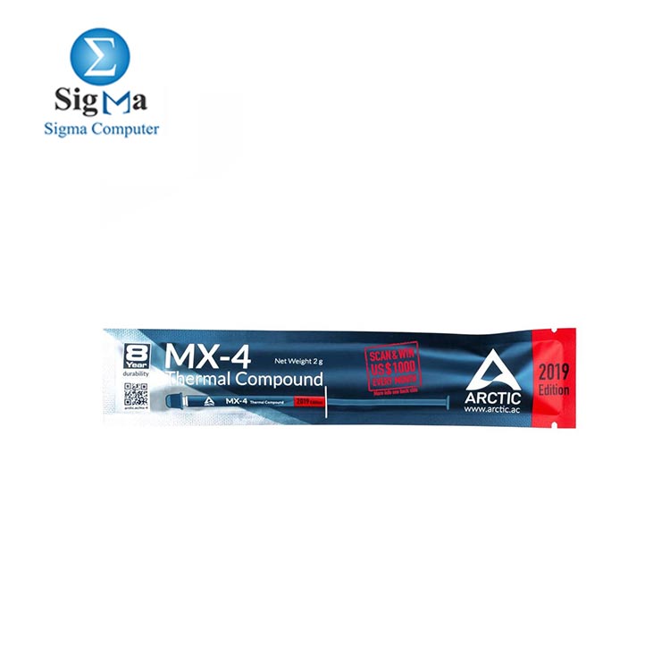ARCTIC MX-4 (2 Grams) 2019 EDITION - Thermal Compound Paste, Carbon Based High Performance