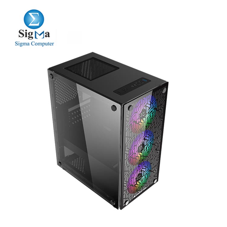 CASE Xigmatek Mini Tower Micro ATX Case Nyx-3F with Glass Panels (Black)