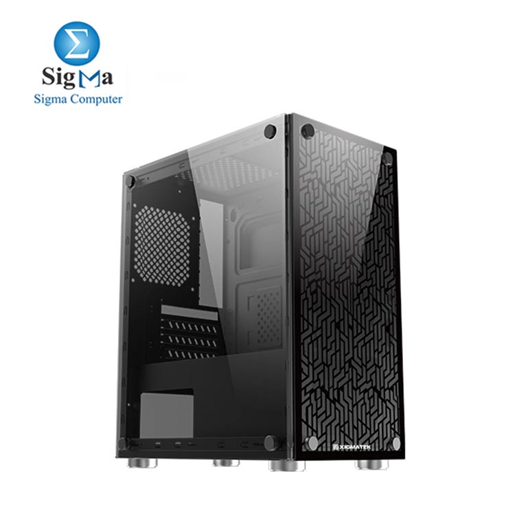 CASE Xigmatek Mini Tower Micro ATX Case Nyx-3F with Glass Panels  Black 