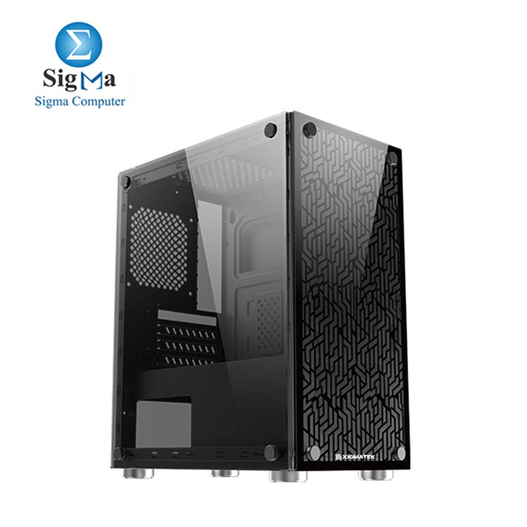 CASE Xigmatek Mini Tower Micro ATX Case Nyx-3F with Glass Panels  Black 