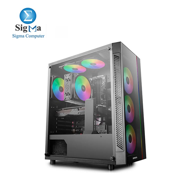 DEEPCOOL MATREXX 55 V3 ADD-RGB 3F  PC case 3x120mm ADD-RGB Fans Pre-Installed -Black Color