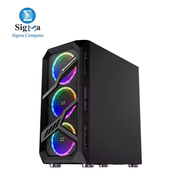 Xigmatek LAMIYA MID-TOWER Gaming Case  ATX  USB3.0x1 USB2.0x2  Front   Left TG  4PCS CY120 Fan  Frontx3 Rearx1