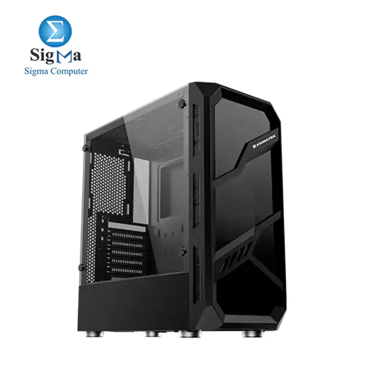 Xigmatek LAMIYA MID-TOWER Gaming Case (ATX, USB3.0x1+USB2.0x2, Front & Left TG, 4PCS CY120 Fan, Frontx3+Rearx1