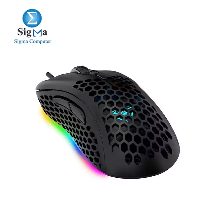 AULA F810 Wired Gaming Mouse  6400 dpi  6 Keys Custom Programable  Backlit RGB LED  Ergonomic Right Hand USB Optical Game Mice