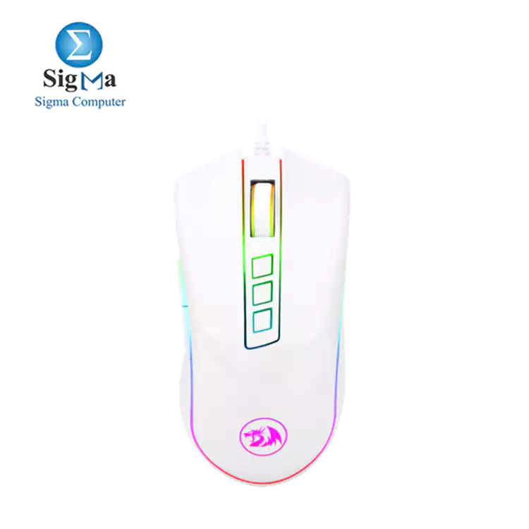 Redragon M711 Cobra White Gaming Mouse with 16.8 Million RGB Color Backlit