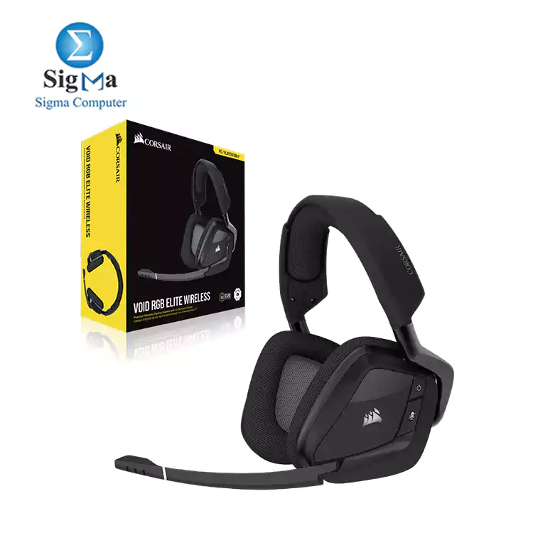 CORSAIR VOID RGB ELITE Wireless Premium Gaming Headset with 7.1 Surround Sound     Carbon