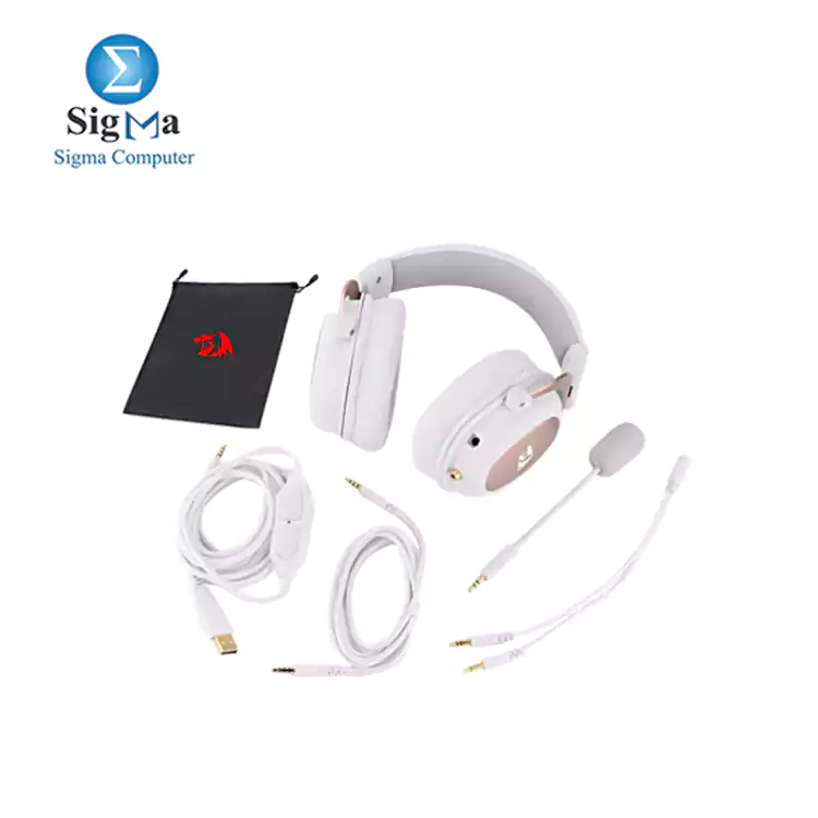 Redragon H510 ZEUS WHITE Gaming Headset 7.1 Surround Sound Memory Foam Ear Pads