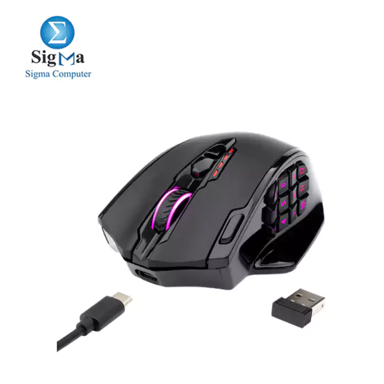 Redragon M913 Impact Elite Wireless Gaming Mouse  16000 DPI Wired Wireless RGB Gamer Mouse with 20 Programmable Buttons