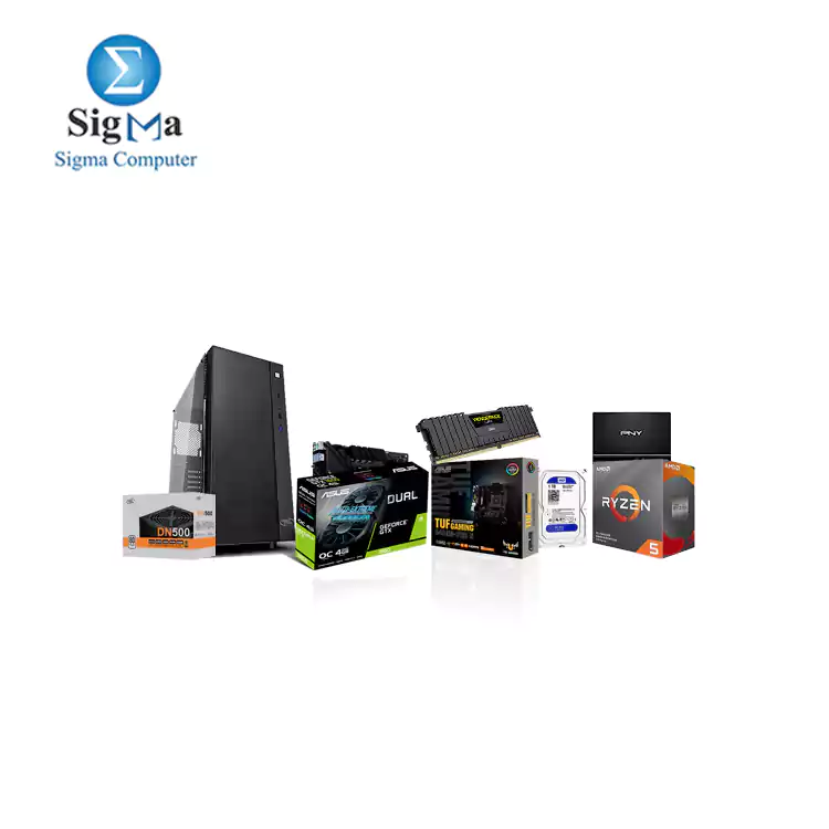 BUNDLE ASUS B450M TUF - AMD RYZEN 5 3500X - Asus GeForce GTX 1650 - Corsair 8GB 3200MHz - PNY CS900 240G - WD Blue 1TB - Deepcool matrexx 55 mesh 600W)