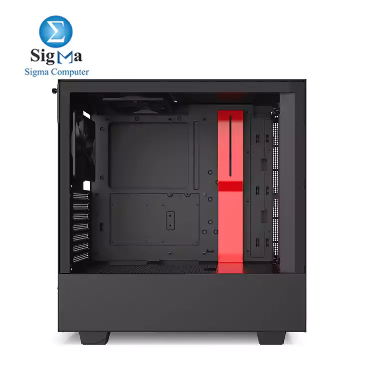 NZXT H510 - CA-H510B-BR - Compact ATX Mid-Tower 2 FANS 120MM PC Gaming Case Black/Red