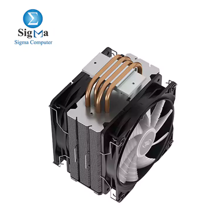 DEEPCOOL GAMMAXX 400 PRO  Dual 120mm PWM fans  4 copper heat pipes with Core Touch Technology  enhanced heatsink  black top cover  and multi-platform compatibility