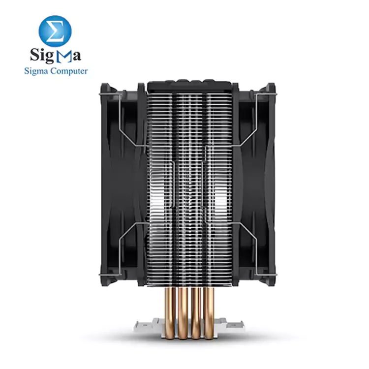 DEEPCOOL GAMMAXX 400 PRO  Dual 120mm PWM fans  4 copper heat pipes with Core Touch Technology  enhanced heatsink  black top cover  and multi-platform compatibility