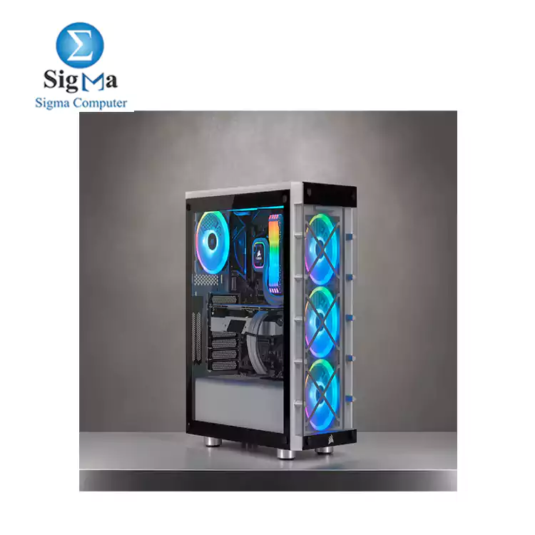 CORSAIR iCUE 465X RGB Mid-Tower ATX Smart Case — White