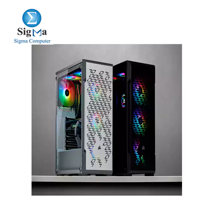 CORSAIR iCUE 220T RGB Airflow Tempered Glass Mid-Tower Smart Case     Black