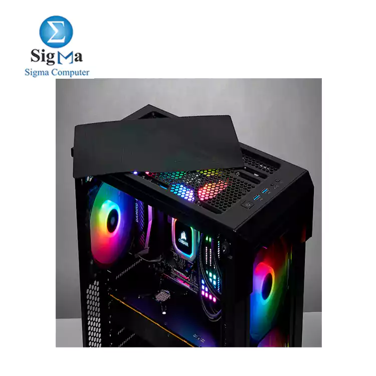 CORSAIR iCUE 220T RGB Airflow Tempered Glass Mid-Tower Smart Case — Black