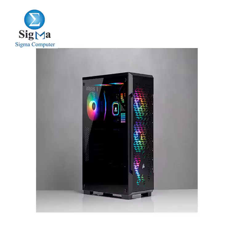 CORSAIR iCUE 220T RGB Airflow Tempered Glass Mid-Tower Smart Case     Black