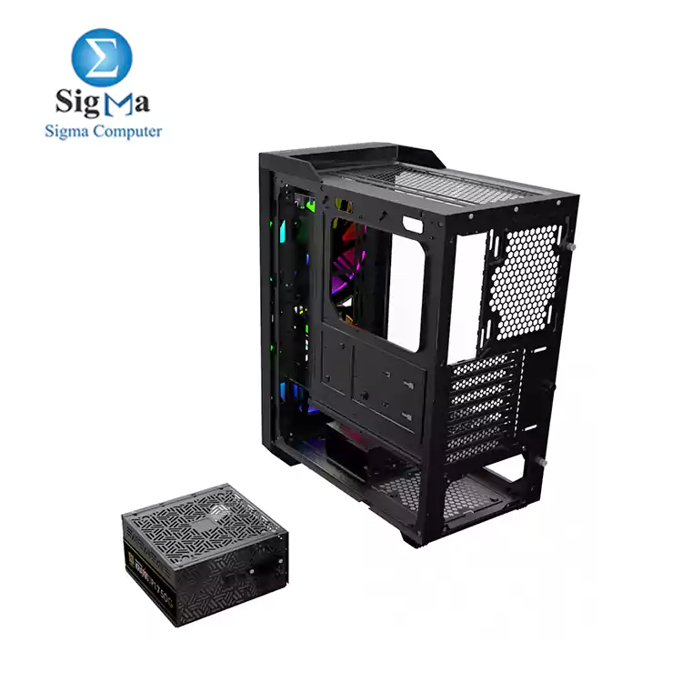 Gamdias APOLLO M1 Tempered Glass Gaming Cas kratos E1 600w POWER SUPPLY