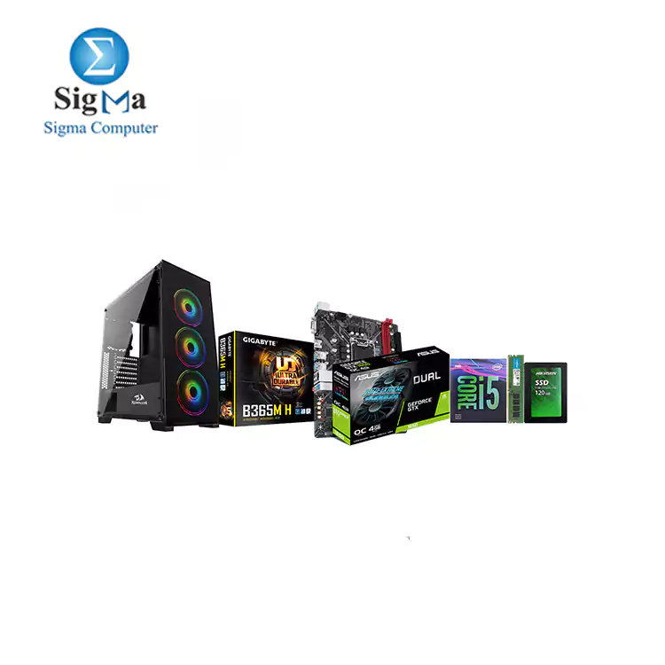 BUNDLE Core i5-9400F - GIGABYTE B365M H - GTX 1650 OC  4GB - 8GB DDR4-2666 - C100-120G SSD - REDRAGON Case GC-618 + REDRAGON 600W PSU