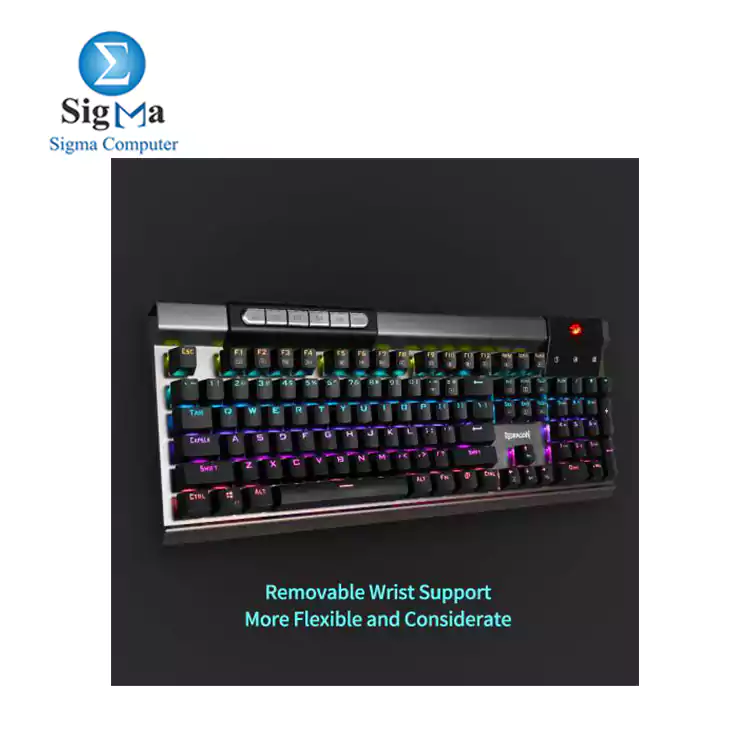 Redragon K563 Surya RGB LED Backlit Mechanical Gaming Keyboard Blue Switches -BLACK