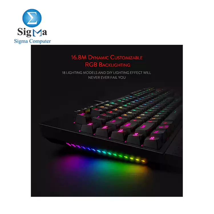 Redragon K586 Brahma RGB Gaming Mechanical Keyboard-BLACK - blue switches