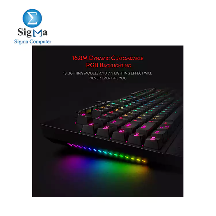 Redragon K586 Brahma RGB Gaming Mechanical Keyboard-BLACK - blue switches