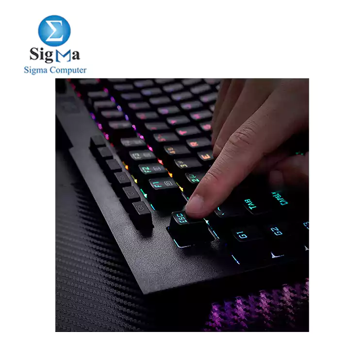 Redragon K586 Brahma RGB Gaming Mechanical Keyboard-BLACK - blue switches