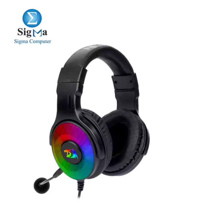 Redragon H350 Pandora     RGB Gaming Headset with 50mm drivers  detachable mic  memory foam cushions  USB   3.5mm connection  and surround sound.
